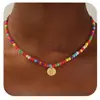 Collar de Corazón Turquesa Colorido de 26 Letras Transfronterizo Europeo y Americano, Gargantilla Elegante y Versátil