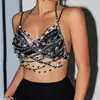 AYJ Europeu e Americano Amazon sexy vazado verão novo pedra preciosa corrente de metal camisola de biquíni
