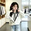 Conjunto de primavera y otoño para niña: nueva sudadera dulce de estilo coreano con cuello marinero y pantalones vaqueros de moda con estampado de estrellas, un conjunto de dos piezas