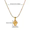 Collar Colgante Cruz Simple Europeo y Americano Acero Inoxidable Presión de Aceite Mismo Estilo para Hombres y Mujeres Chapado en Oro de 18K Fabricante Venta al por Mayor