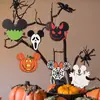 Calabaza de Halloween, murciélago, araña, escoba de fieltro, adornos colgantes, muñecas, regalos creativos para fiestas, decoración de escena