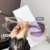 Gafas Fotocromáticas Gafas para Transmisión en Vivo de Tiktok Montura Negra Gafas de Sol Color Té Retro Modernas para Hombre Gafas Graduadas para Mujer
