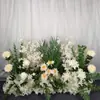 Nueva Pared de Flores para Boda Estilo Bosque Marcadores de Camino Flores Colgantes Decoración de Fondo Acentos Florales Césped Exterior Decoración Floral para Bodas