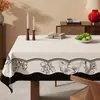 Mantel Estilo Vintage, Lavable, Impermeable, Resistente al Aceite, Resistente al Calor, Cubierta de Mesa de Comedor de PVC Retro Francés, Sensación de Lujo Ligero de Gama Alta