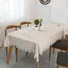 Mantel de Algodón Liso, Mantel de Algodón y Lino para Mesa de Café, Cubierta Rectangular para Mesa, Toalla Multiusos, Resistente al Calor, Estilo Chino