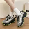 Zapatos de suela gruesa para aumentar la altura, estilo 'Little Monster Dad Shoes' para mujer, nuevos 2026, súper calientes, ligeros, cómodos, casuales, deportivos, para mujer