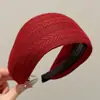 Faixa de cabelo da moda e estilosa na cor café para mulheres, faixa de cabelo versátil de alta qualidade, faixa de cabelo antiderrapante para lavar o rosto, acessório de cabelo estilo coreano