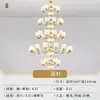 Lámpara de araña de cobre y jade para casas dúplex, sala de estar de villa de estilo chino nuevo, espacio de entrepiso, casa de autoconstrucción, lámparas de iluminación de Zhongshan