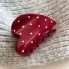 Grampo de cabelo grande elegante estilo coreano com bolinhas delicadas para coques na parte de trás da cabeça, acessório de cabelo elegante em forma de tubarão para meninas