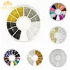 Joias Personalizadas para Manicure Série Disco de 12 Compartimentos Corrente de Liga Rebites Strass Pérola Fantasia Concha Embalagem Mista