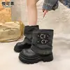 Botas de diseñador estilo británico retro de cuero genuino para mujer, moda otoño 2026 nuevas botas Martin de suela gruesa para aumentar la altura