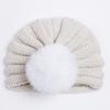 Chapéus de Lã Quentes e Fofos para Crianças Europeus e Americanos Novo Outono e Inverno, Chapéus Pom-Pom com Proteção de Orelha para Bebês, Chapéus de Bebê Macios e Confortáveis