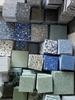 Azulejo de piso de terrazzo inorgânico branco preto cinza inteiro profissional decoração de interiores amostra de placa de cimento natural