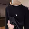 Camisa base de terciopelo transfronteriza para mujer Otoño e Invierno Cálida Interior Color Sólido Manga Larga Superior Holgado Todo Fósforo Camiseta con Forro de Felpa Lija