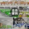 Juego de Mesa y Sillas para Comedor de Cafetería Escolar de Empresa para Personal y Estudiantes, Mesas y Sillas para 4 y 6 Personas, Mesa y Sillas Integradas de Pizarra Comerciales