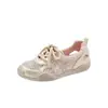 Nuevos zapatos blancos de cuero de color sólido para mujer, para comercio exterior transfronterizo, zapatos planos básicos, zapatos deportivos casuales para estudiantes
