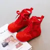 Botas Martin para Meninas 2026 Primavera/Outono Novas Botas Infantis Botas Curtas para Crianças Pequenas, Médias e Grandes Tênis Esportivos para Meninas Botas de Cano Médio com Solado Macio