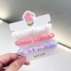 Anillo para el cabello de 3 piezas, color caramelo, para el intestino delgado, gran valor de belleza, estilo coreano Ins, cuerda para el cabello, simple y linda banda de goma, lazo Mori para el cabello.