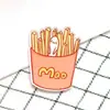 Insignia acrílica Le Burger broche de caricatura de papas fritas pegatina para funda de teléfono accesorio para bolsa pin en stock muñeca sin