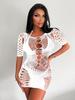 Lingerie sexy sexy jacquard um- peça de manga comprida saia de quadril malha oco lingerie sexy meias k017