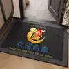Tapete Cartoon em Forma de Estrela Capacho para Porta de Entrada Preto Resistente a Manchas Entrada de Casa Tapete Antiderrapante Veludo de Cristal Tapete de Chão Fofo