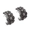 Aretes Ovalados Retro de Estilo Étnico con Forma de C Tallados Antiguos Retro para Mujer Moda Transfronteriza Europea y Americana Aretes Elegantes Simples