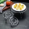 Suporte de Cozimento a Vapor de Aço Inoxidável Tripé Espessado Suporte para Panela Redondo Panela de Arroz Suporte Redondo à Prova d'Água para Cozimento Suporte de Armazenamento para Cozinha Suporte Redondo com Isolamento Térmico
