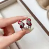 Pendientes de Aro con Forma de Corazón y Anillo de Saturno con Diamantes Brillantes, Estilo Dulce y Fresco, Nuevos Pendientes Populares de Nicho de Lujo Ligero Versátiles para Mujer