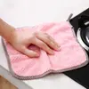 Trapo de Limpieza para Cocina del Hogar Patrón de Piña Terciopelo de Coral de Doble Cara Paño de Cocina Engrosado Perezoso Multiusos Almohadilla Fregadora Seca y Húmeda
