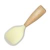 Cuchara para Arrocera Doméstica Antiadherente Cuchara para Servir Arroz Mango de Madera Antideslizante Resistente al Calor Cuchara de Silicona Vertical para Arroz