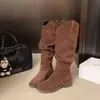 Botas Acima do Joelho Femininas Emagrecedoras Abraçando as Coxas Tamanho Plus Meninas Botas Longas 2026 Outono Inverno Nova Moda Botas de Salto Alto Botas Skinny Elásticas