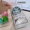 Caja de Almacenamiento Puff Caja Vacía Portátil Caja Portátil Limpia para Viaje de Pie Linda Maquillaje Estilo Ins Baño Escritorio