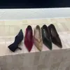2 cm - Zapatos de tacón alto de terciopelo suave estilo francés con punta fina y escote en V para mujer, simples y elegantes para ir al trabajo, zapatos de tacón bajo estilizados y modernos