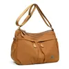 Bolso Cruzado de Tela de Nylon Impermeable con Cremallera Multicapa para Mujer, Gran Capacidad, Ligero, para Viajes Diarios, Mochila de Hombro Único Casual
