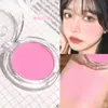 HISYI rubor suave niebla ligeramente borracho blanco mate chica enérgica maquillaje nude natural floreciente placa de rubor rougue monocromático