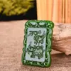 Atacado de fábrica pingente de grulla fada tartaruga jade Hetian imitação material Mongólia Exterior verde espinafre tartaruga marca de jade colar de jade