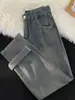 Jeans Masculino de Outono e Inverno Nova Marca Transfronteiriça Tendência Versátil High-End Simples Retrô Casual Slim Reto Calças