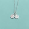 Colgante de placa redonda de plata esterlina S925 con bendición de danza del león, hecho a mano, cuerda trenzada, pulsera, collar, accesorios