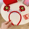 Diadema del Festival de Primavera de Año Nuevo Diadema del año del Dragón Fiesta anual festiva de Año Nuevo Accesorios para el cabello de Año Nuevo Pasador del Día de Año Nuevo Decoración de Feliz Año Nuevo