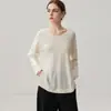 35% cachemira, 65% lana, cuello en V, longitud media, color liso, manga larga, suéter de punto, perfecto para usar en capas, simple y versátil