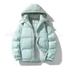 Chaqueta de plumón de algodón con capucha para pareja, para hombre y mujer, a prueba de viento para otoño e invierno, forrada de forro polar, engrosada, abrigo de algodón de alta calidad