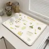 Bancada de Cozinha Minimalista Pad Absorvente Lavatório Terra de Diatomáceas Drenagem Secagem Barra Bancada Talheres Jogo Americano Pad de Isolamento Térmico