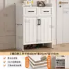 Gabinete de Zapatos de Madera Maciza para Entrada, Gabinete de Pasillo de Múltiples Niveles y Gran Capacidad, Gabinete de Almacenamiento Integrado con Perchero para Sala de Estar del Hogar, Gabinete de Zapatos Montado en la Pared