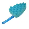 Cepillo para Lavar Coches de Venta Caliente Cepillo Esponja Onda Mango Transparente Engrosado Triángulo de Esquina Cepillo Esponja Herramienta para Lavar Coches