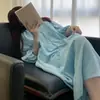 Lujo Ligero, Estilo Simple y de Gama Alta, Bata de Color Sólido para Mujer, Nuevo Modelo de Primavera y Otoño, Se Puede Usar Afuera, Vestido Largo, Vestido para Casa