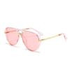 Nuevas gafas de sol de moda transfronteriza europea y americana, populares en internet, estilo igual, montura grande, tipo rana, gafas retro de sol verde fluorescente
