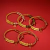 2026 Nuevo Modelo Pulsera de Hilo Rojo Dinero de los Cinco Emperadores, Hilo Rojo Tejido a Mano para el Año de Nacimiento, Pulsera de Oro de Imitación, Regalo para Hombres y Mujeres