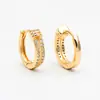 Bestseller transfronterizo: Aretes ecológicos dorados en cobre con incrustaciones de circonia, llenos de diamantes, de lujo ligero, elegantes, aretes de nicho