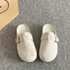 Mules Casuais Versáteis de Encaixe Estilo Birkenstock para Mulheres, Novo Modelo de Verão 2026, Adequadas para Combinar com Vestidos, Mules de Bico Fechado para Mulheres