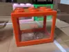 Blocos de construção Tanque de peixes pequeno Douyu Tanque de peixes ornamental ecológico em miniatura Caixa Douyu Caixa para rastejadores bola de algas Tanque de peixes pequeno criativo